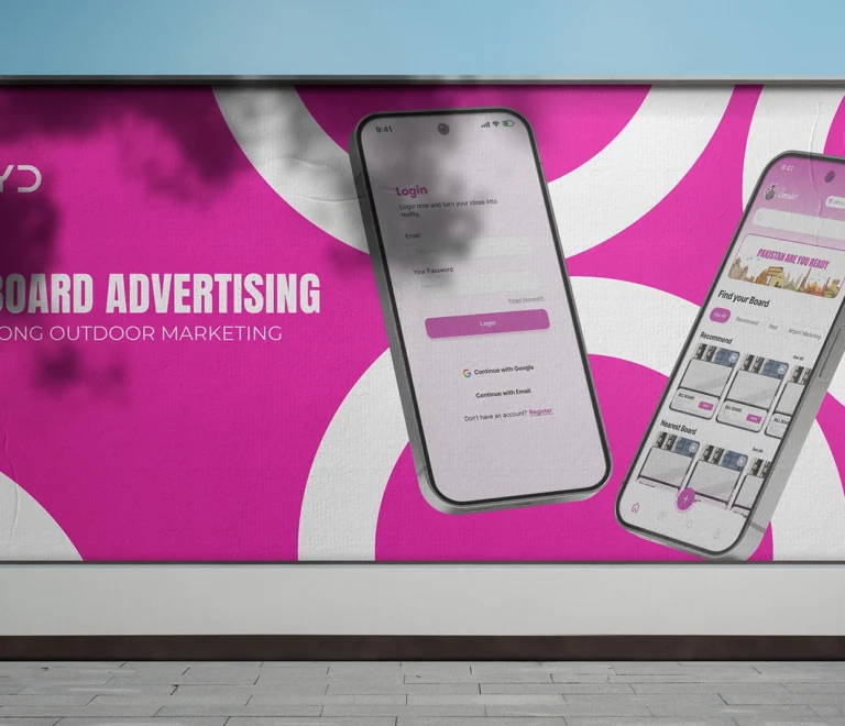 Billboard advertising showcasing digital and traditional outdoor ads.