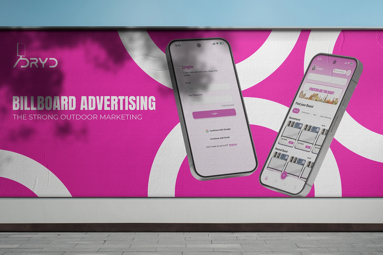 Billboard advertising showcasing digital and traditional outdoor ads.