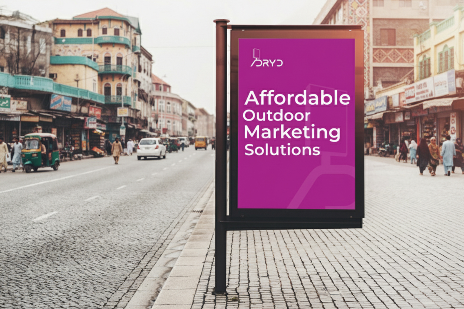 Digital SMD screen displaying outdoor advertising in Pakistan.