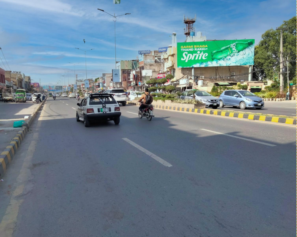 Billboard advertising at nawaz sharif interchange DHA Phase 6 Lahore