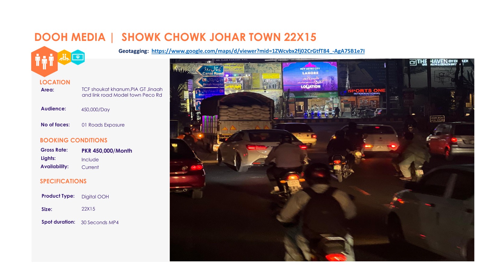 Billboard advertising design for business promotion in Lahore.