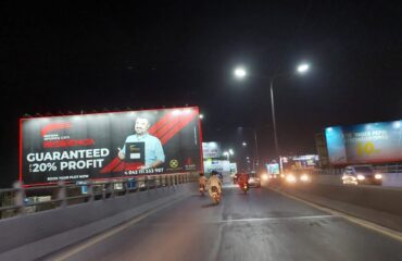 Outdoor advertising billboard at Kala Shah Kaku Toll Plaza Lahore